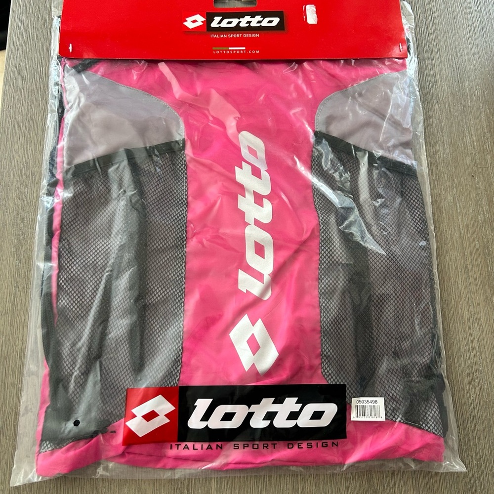 Lotto Pink and Black Drawstring Sports Bag